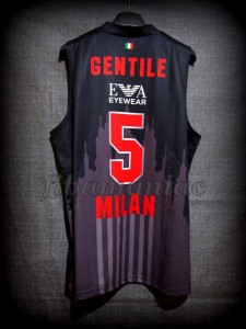 2014/2015 Euroleague Olimpia Milan Alessandro Gentile Jersey - Back