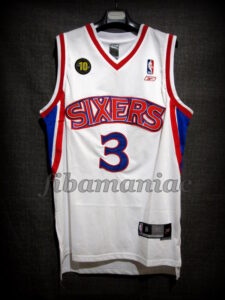 1997 NBA Rookie Of the Year 10th Anniversary Special Ed. Philadelphia 76ers Allen Iverson Jersey - Front
