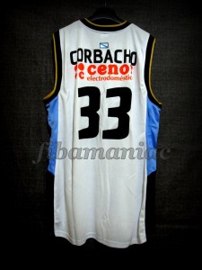 2013/2014 ACB Obradoiro CAB Santiago Alberto Corbacho Jersey Back - Signed