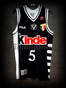 1999 Euroleague Final Four & Italian Cup Champions Virtus Bologna Predrag Danilovic Jersey - Front