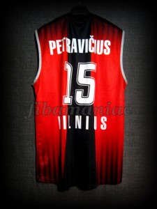 2009 Eurocup Finals MVP Lietuvos Rytas Vilnius Marijonas Petravicius Jersey - Back