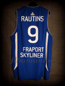 2013/2014 BBL Third Best Scorer Frankfurt Skyliners Andy Rautins Jersey Back - MW