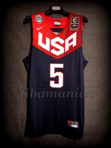 Spain 2014 World Cup USA Basketball Klay Thompson Jersey - Front