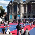 Beautiful placement for the courts but very far from the arena