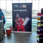 Promo stall inside the grandstands