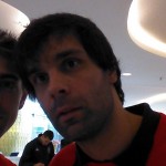 Selfie with Milos Teodosic after the jersey's signature