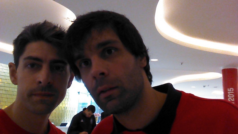 Selfie with Milos Teodosic after the jersey's signature