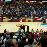 National anthems before the Italy VS Serbia