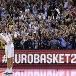Nowitzki was interviewed after the game. This scene would mean his retirement of the national team. Sometimes you stay captured by the moment and I forgot take a picture. This was the moment. Also you will find a video in the youtube list. Thank you for all Dirk!
