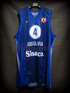 2001 Eurobasket Champions Yugoslavia Dejan Bodiroga Jersey Front - Issued