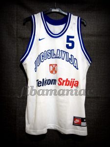 1999 Eurobasket Bronze Medallists Yugoslavia Predrag Danilovic Jersey - Front
