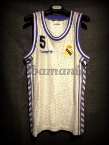 1989 European Cup Winner's Cup Champions Real Madrid Drazen Petrovic Jersey - Front