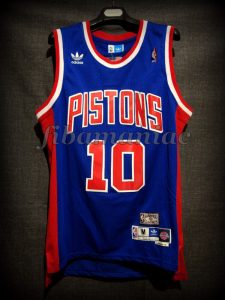 1990 NBA Defensive Player of the Year Detroit Pistons Dennis Rodman Jersey - Front