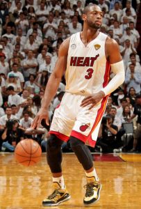Dwyane Wade in action with the jersey