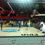 Watching the USA team pre warm-up in first row