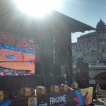 Equiped with a giant screen. BBVA in the distance ... coincidence? maybe, or maybe not