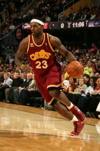 Lebron James in action with the jersey