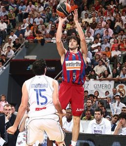 Basile in action with the jersey