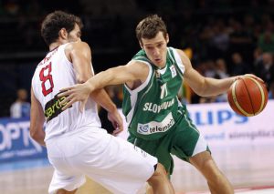 Goran against Spain in the 2011 Eurobasket quarterfinals