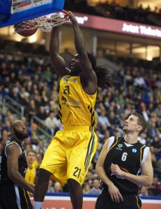 Francis in action with the jersey