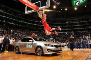 One of his most iconic images. Griffin jumping a car in the 2011 NBA Slam Dunk Contest