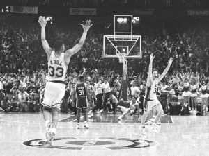Grant Hill celebrating the miracle of "The Shot"