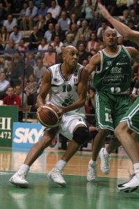 Myers in action with the jersey