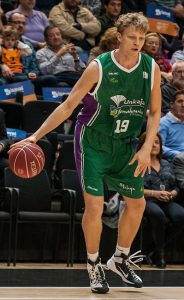 Kuzminskas in action with the jersey