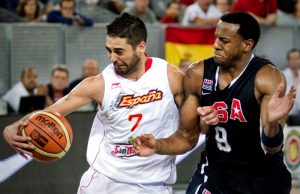 Navarro during an exhibition match celebrated in Madrid