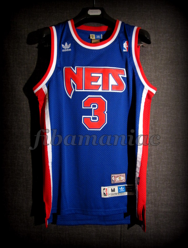 Rétro Drazen Petrovic #3 Brooklyn Nets Basketball Maillots Jersey Cousu Blanc