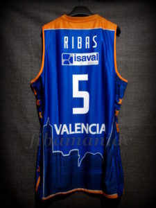 2014/2015 Euroleague Valencia Basket Pau Ribas Jersey Back - Signed