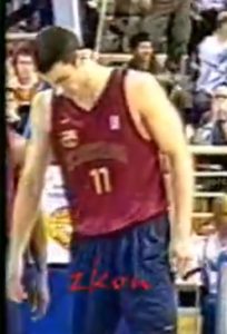 Gurovic wearing this jersey in the 2000 Euroleague Final Four