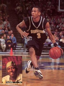 Iverson in action with the jersey