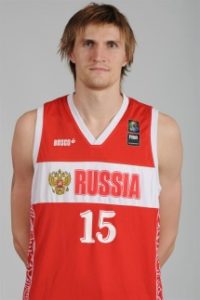 Kirilenko with the jersey just before the 2012 Pre-Olympic. The tournament took   place in Caracas and Russia got the place for the Olympic Games