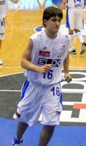 Claudio Maino in action with Basket Napoli. With only 15 years old he was called up for a 2006/2007 Euroleague game (Nov 16th) but he did not play finally