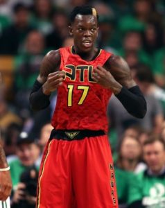 Schröder in action with the jersey. He averaged 24'7ppg and 7'7apg in the 2017 NBA Playoffs