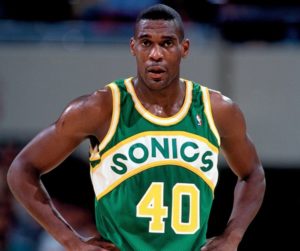 Kemp in his rookie season with the Seattle SuperSonics
