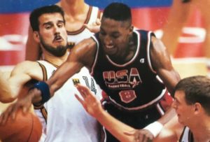 It was impossible to get a photo of Kujawa playing for Ludwigsburg. Anyway I got a better document: Jens was selected for the Barcelona 1992 Olympic Games ... He only played one game but he will remember it forever for sure :)