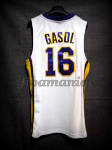 2010 NBA Finals Champions Los Angeles Lakers Pau Gasol Jersey - Back