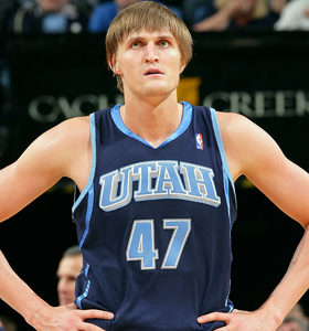 Kirilenko in action with the jersey