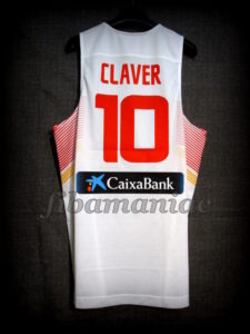 2014 World Cup Spain Víctor Claver Jersey Back – Issued