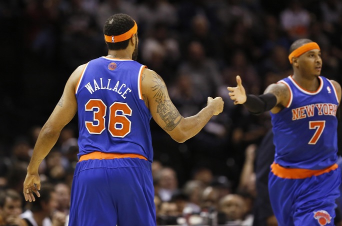 Rasheed Wallace playing for the New York Knicks before retirement at 2012/2013 season