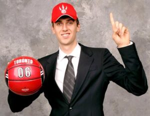 Bargnani became the first european to be a 1st overall pick when the Toronto Raptors selected him at the 2006 NBA draft