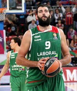Bourousis in action with the jersey