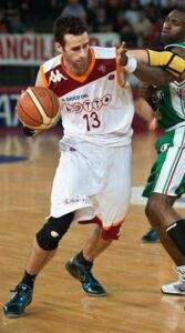 Datome in action with the jersey