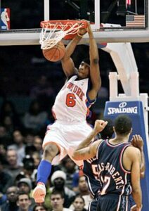 Patrick Ewing Jr was selected by Sacramento Kings in the second round of the 2008 NBA draft but traded to Houston and Knicks finally. He played for the Knicks in the 2008/2009 preseason wearing his father's number at the 1984 Olympic Games