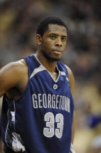 Patrick Ewing Jr wearing a similar jersey