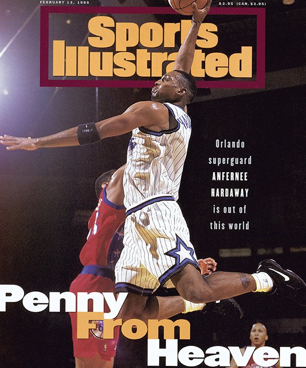 Penny Hardaway was the sportsman of the moment in early 1995. As featured stat he averaged 31 ppg at 1997 NBA Playoffs