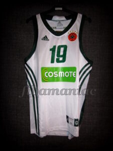 2009 European Triple Crown Panathinaikos Athens Sarunas Jasikevicius Jersey - Front