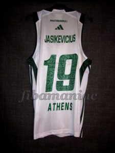 2009 European Triple Crown Panathinaikos Athens Sarunas Jasikevicius Jersey - Back